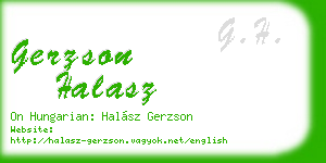 gerzson halasz business card